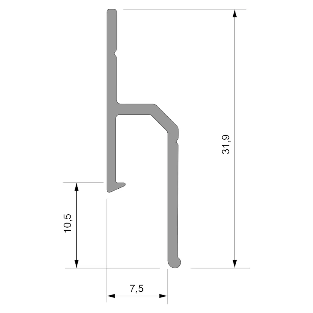 Perfil de aluminio BRIL TR-CLH - Imagen 3