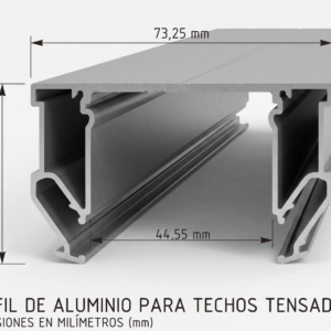 Aluminium profile BRIL EVO-TE-B for linear track lighting